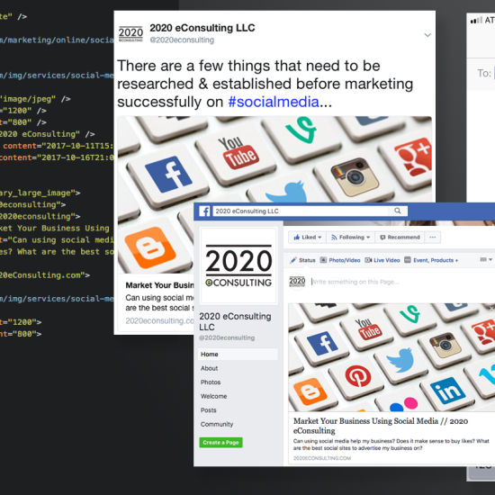 Optimize your website for social media and messages // 2020 eConsulting